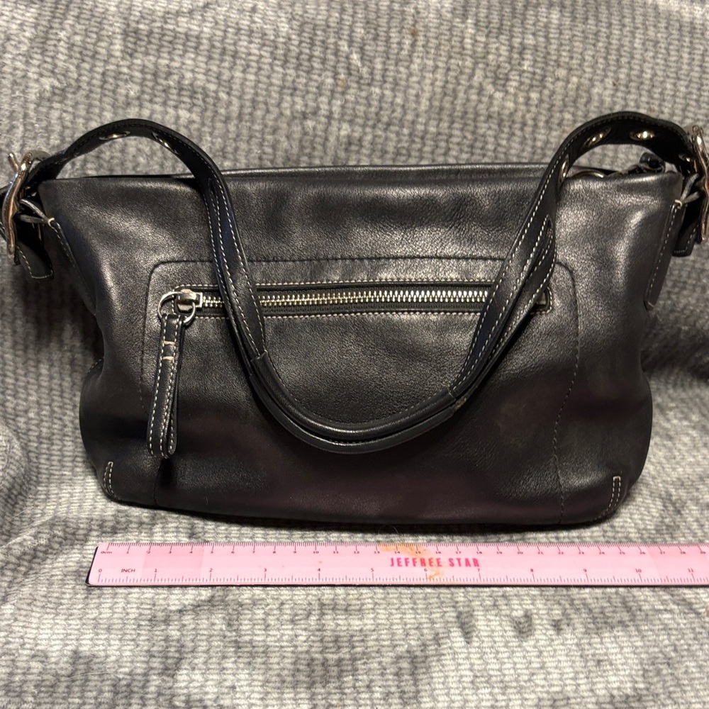 Coach Black Leather Shoulder Bag